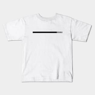 Black Minimal Bar by Minimal DM(version 1) Kids T-Shirt